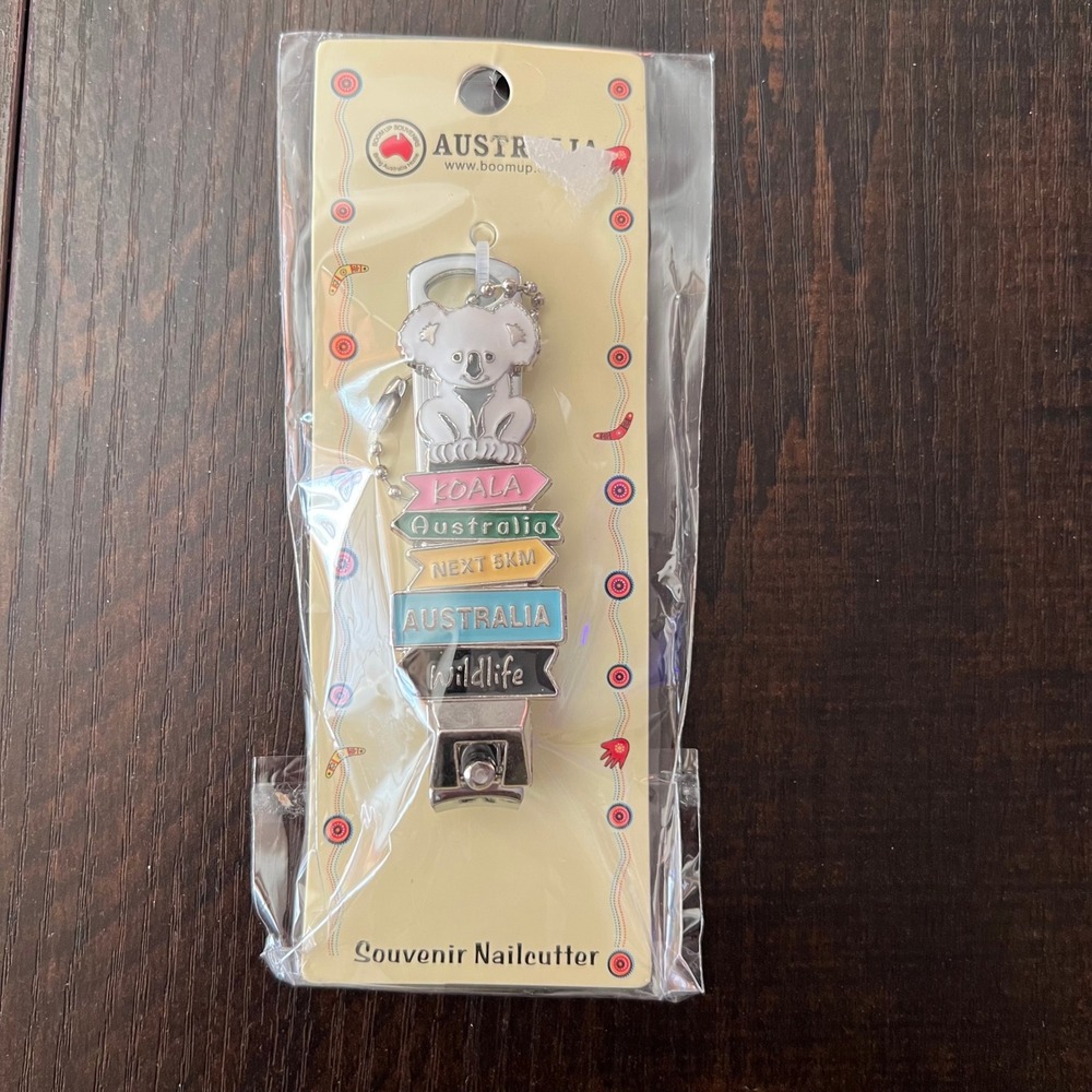 Australia Souvenir Koala Nail‎ Clipper Keychain Boom Up Wildlife Signpost Design